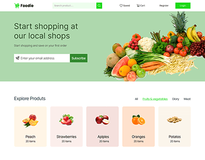 E-commerce website for market store