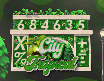 3D Tropical City game concept