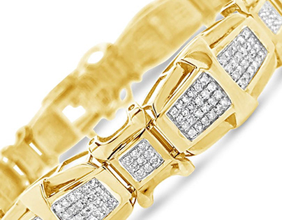 Patently Designed Mens Gold Bracelets With Diamonds