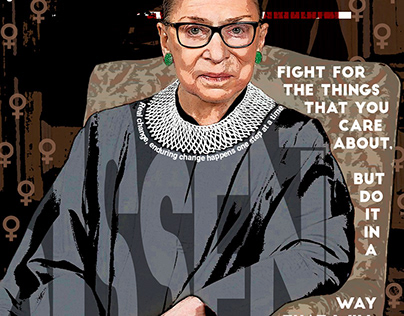 Ruth Bader Ginsburg's “dissent” Photoshop Manipulation