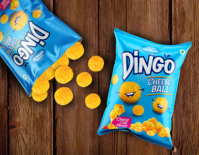 DINGO CHEESE BALLS POUCH PACKAGING DESIGN