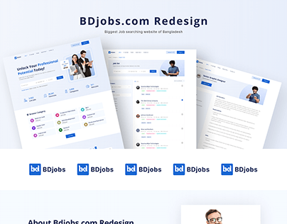 Job Searching Website | Bdjobs Redesign | Landin page