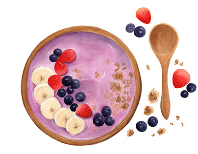 Granola Yogurt Illustration