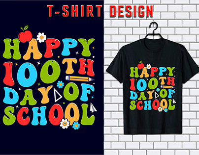 100th Day of School T-Shirt Design