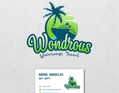Wondrous Waterways Travel Logo Design
