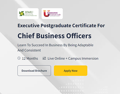 Certificate for Chief Business Officers