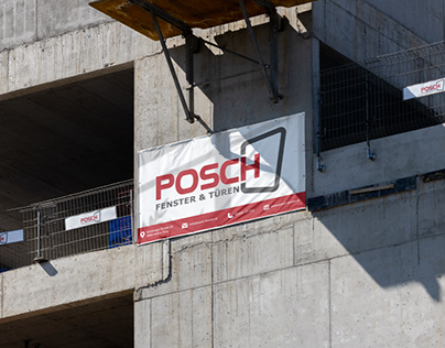 Construction fence banner Posch