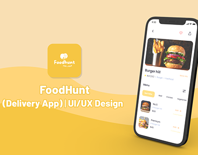 FoodHunt (Delivery App) | UI/UX Design