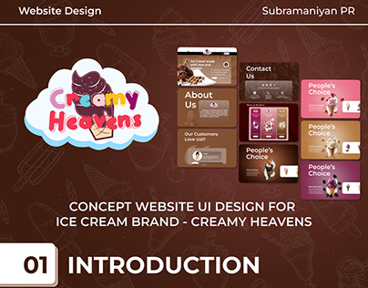 Project thumbnail - Ice Cream Website UI Design - Creamy Heavens