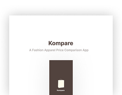 Kompare - A Fashion Apparel Price Comparison App