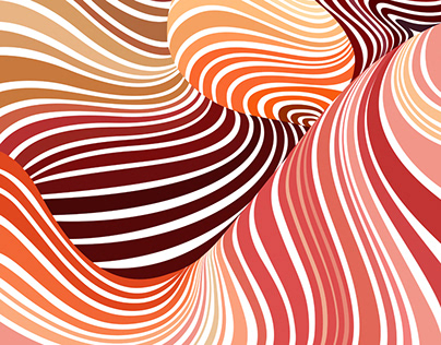 Abstract pattern of colored waves