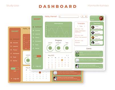 Dashboard for students IT school's "SMART"