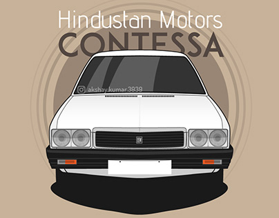 Hindustan Motors Contessa | Indian Cars Vector Series