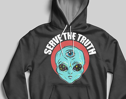 Alien Hoodie "SERVE THE TRUTH"