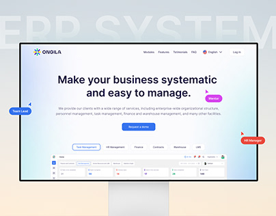 ERP System - Landing Page