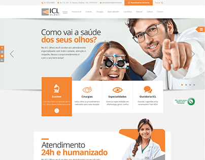 Layout Site ICL Olhos