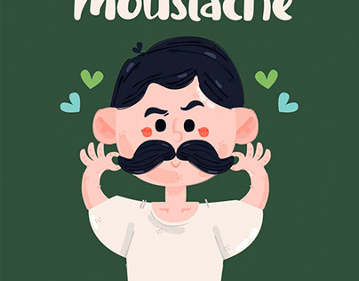 A Guy with Mustache Illustration