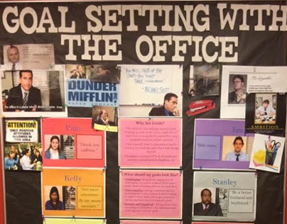 January Bulletin Board- "The Office" Goal Setting