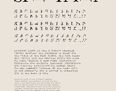"Specimen Beta" an Experimental Typeface