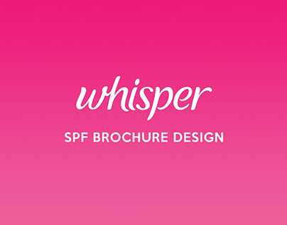 WHISPER SPF BROCHURE DESIGN