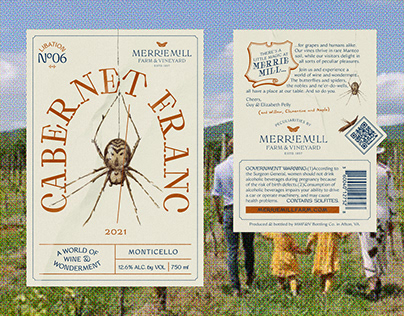 Merrie Mill Farm & Vineyard - Wine label design