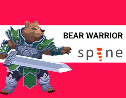 Spine 2d animation of bear warrior