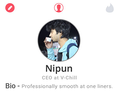 Tindr Profile UI