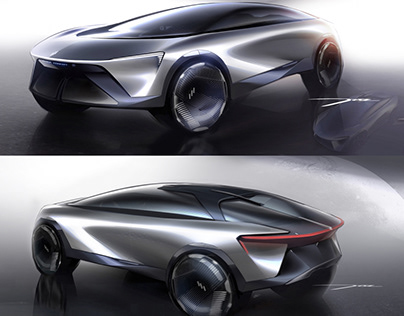 Sketch of Buick 2020 concept car ELECTRA
