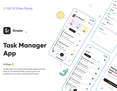 Simpler - UI & UX case study (Task manager App)