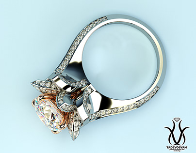Engagement ring rendering.