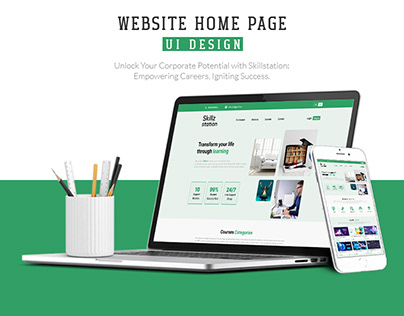 Website home page ui ux design