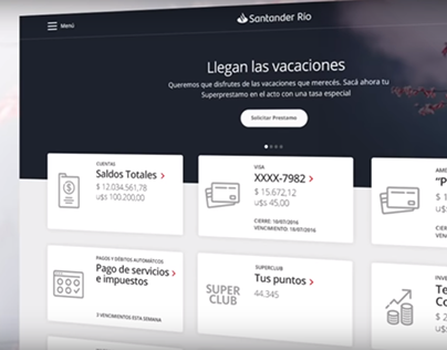 UI Online Banking Santander Río