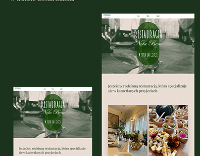 Restauracja Nota Bene - website design