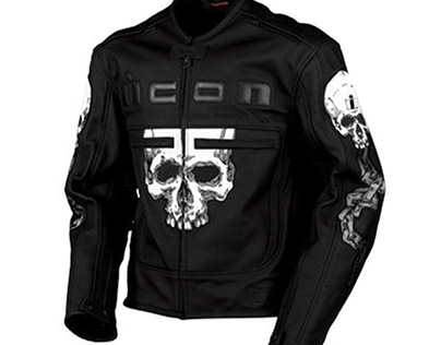 Icon Motorhead Skull Black Biker Jacket