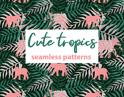 Tropic seamless patterns