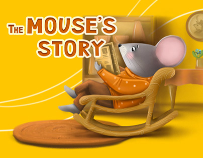 Illustration for a children's book "The mouse's story"