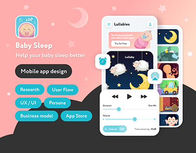 Baby sleep - mobile app (UX/UI Product design)