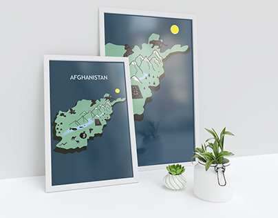Afghanistan Map Illustration