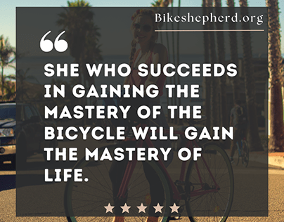 She who succeeds in gaining the mastery of the bicycle