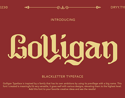 Golligan - Blackletter Typeface
