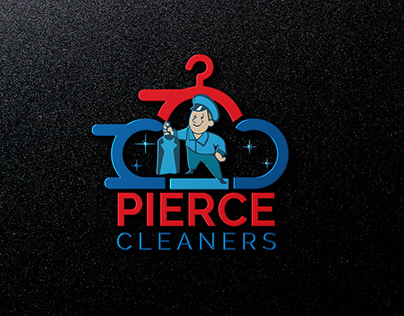 Dry cleaner Logo Design with Free Mock-up.