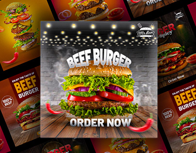 Social Media Post Design | Burger