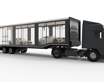 Glass trailer concept for Polestar delivery
