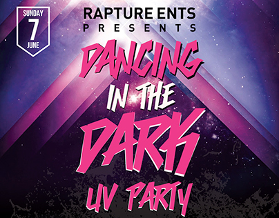 Dancing In The Dark UV Party Poster - Box Nightclub
