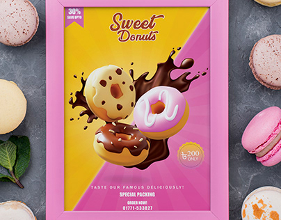 Project thumbnail - Sweet Donuts poster design