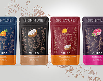 Fruit Chips Illustrated Packaging