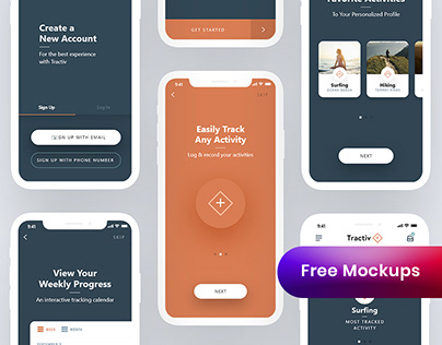 Free iPhonex UI Mockups