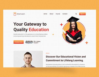 E-learning landing page With Responcive
