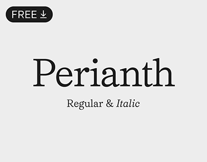 Project thumbnail - Perianth — Free Font