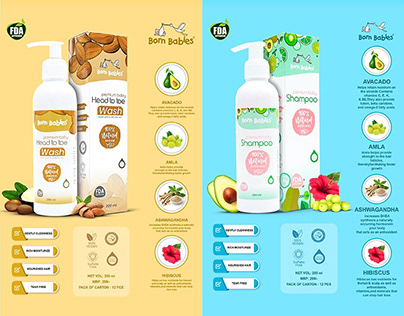 baby care products branding (catalouge )design